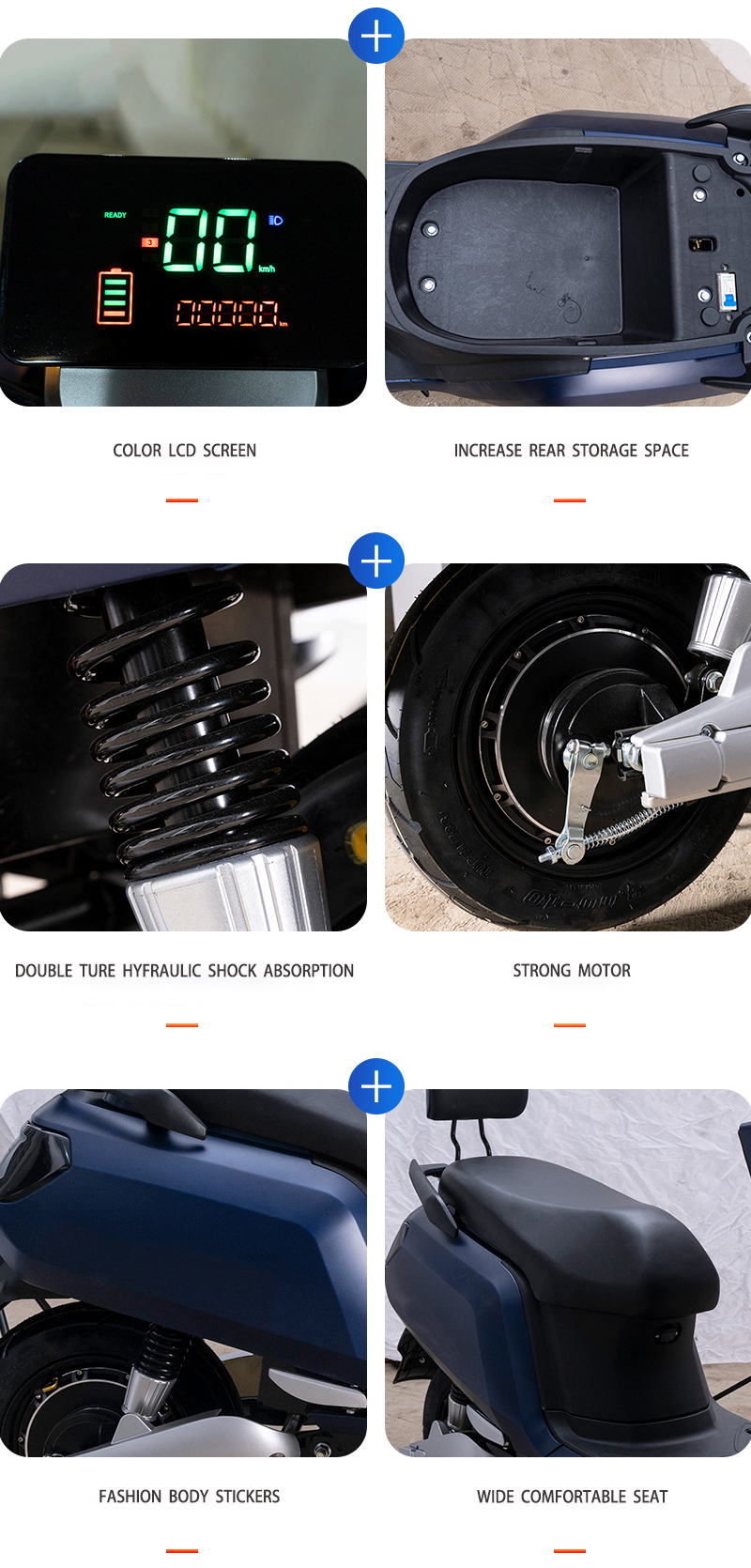 Wholesale 1000W 48V Electric Scooter Motorcycle 14Inch Dirt Bike Electric Adult Off Road Bicycle Motorcycle