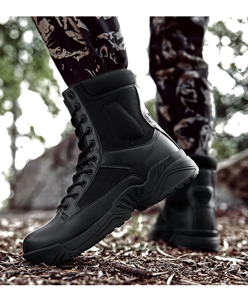 Boots Men′ S High Top Desert Tactical Boots Fans Outdoor Hiking