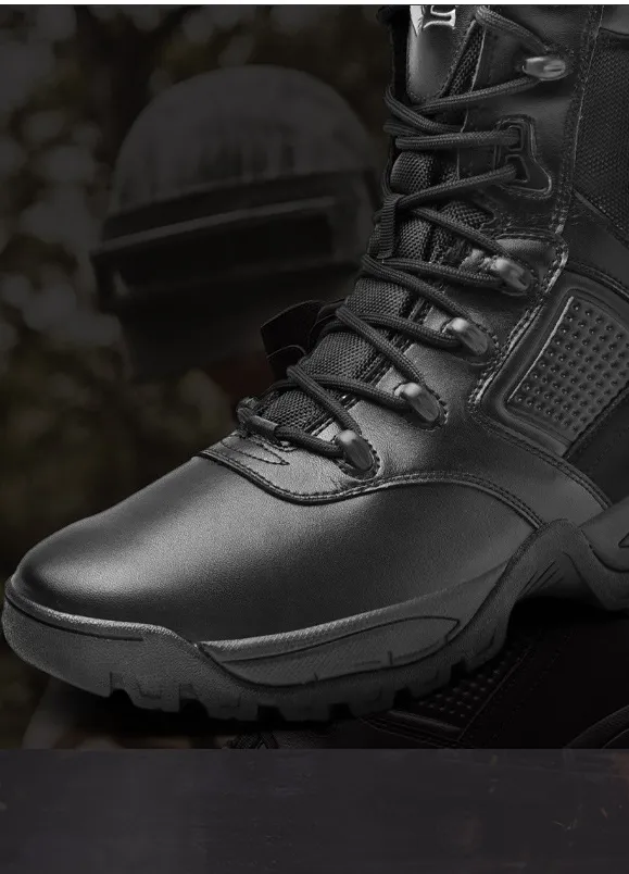 Combat Boots High-Top Field Hiking Winter Warm Men′ Outdoor Flying Shoes