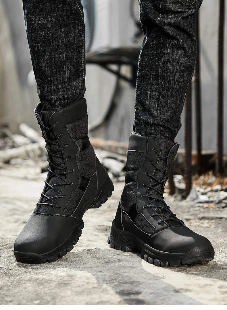 Combat Boots High Top Outdoor Desert Boots for Men