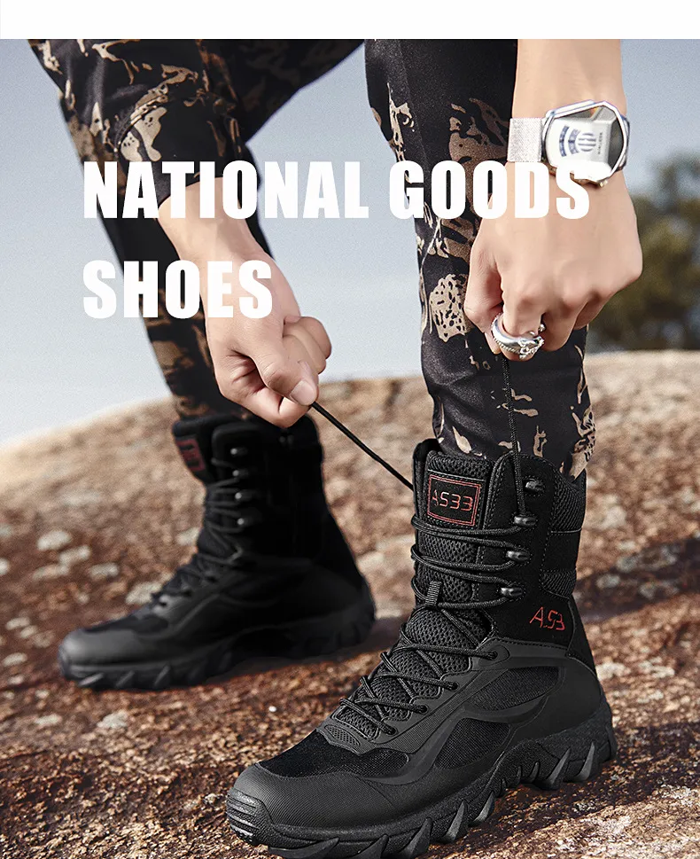 High Top Outdoor Jungle Combat Boots Tactical Boots Hiking Shoes