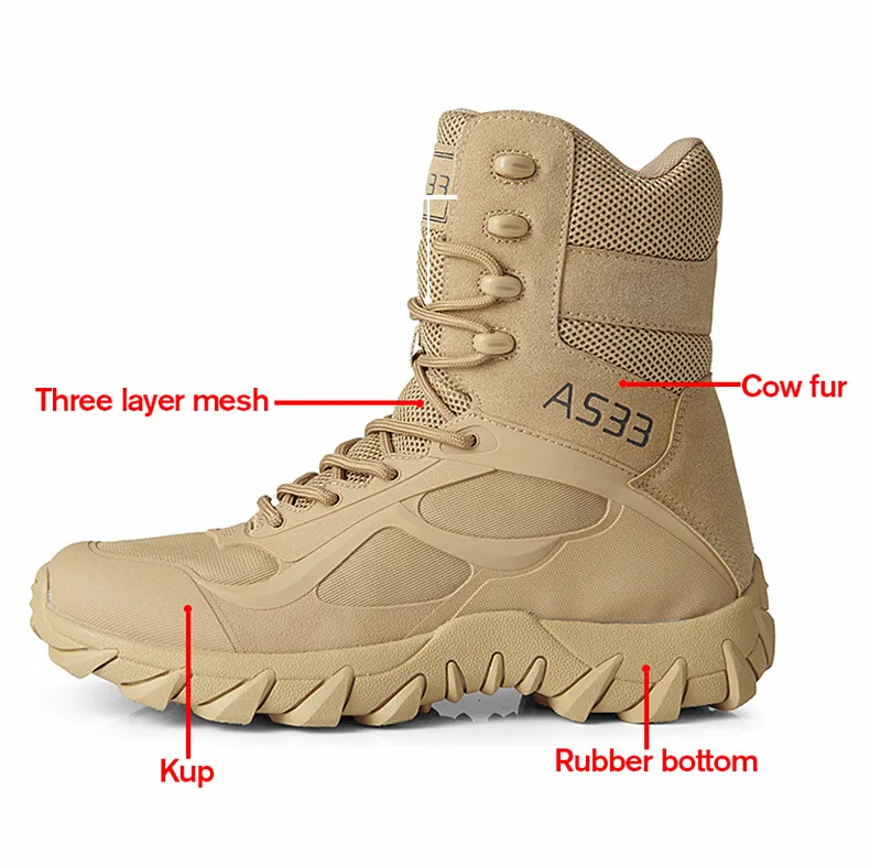 High Top Outdoor Jungle Combat Boots Tactical Boots Hiking Shoes