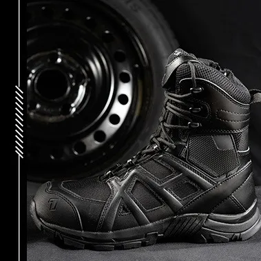 Hiking Shoes Tactical Boots Men′s and Women′s High Tops Non-Slip Breathable