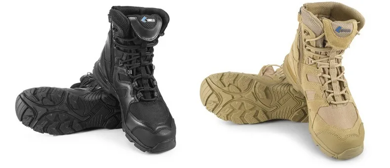 Hiking Shoes Tactical Boots Men′s and Women′s High Tops Non-Slip Breathable