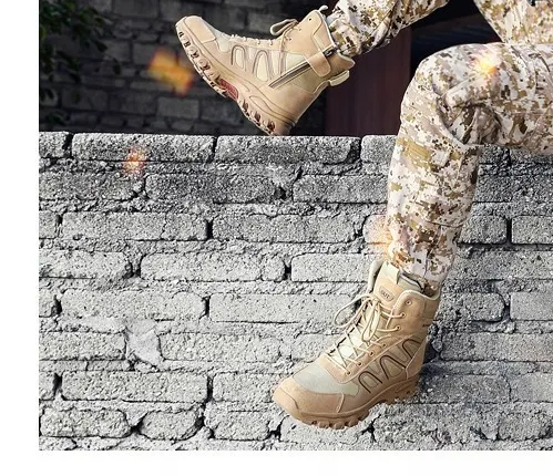 Men′ S Outdoor Tactical Boots High Top Desert Boots Combat Boots