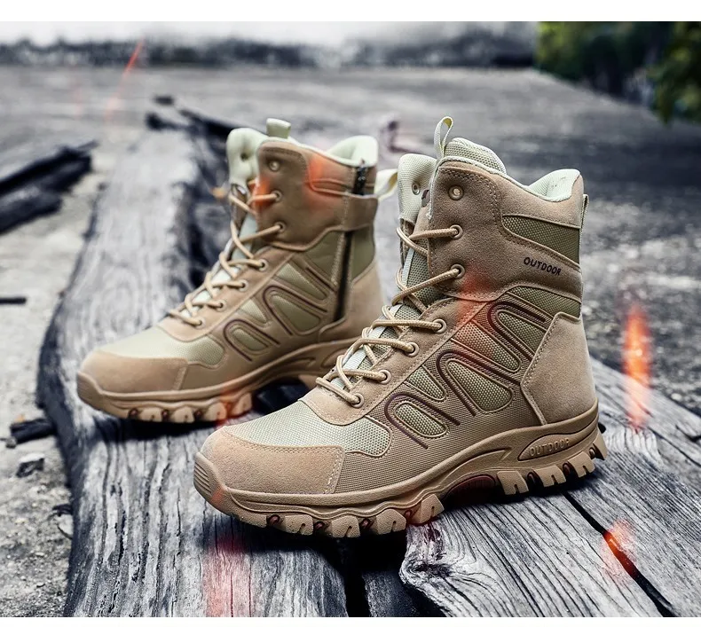 Men′ S Outdoor Tactical Boots High Top Desert Boots Combat Boots