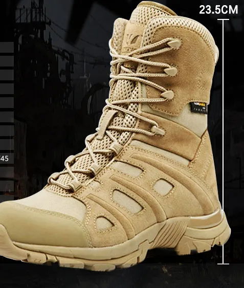 New Unisex Outdoor Military  style Boots Hiking Tactical High-Top Shoes