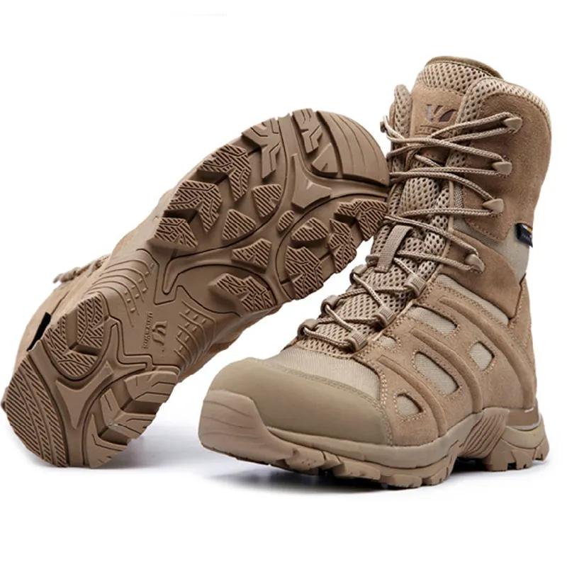 New Unisex Outdoor Military  style Boots Hiking Tactical High-Top Shoes