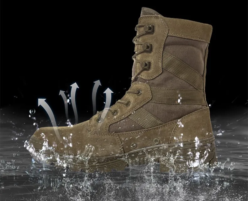 Outdoor Hiking Shoes Combat Boots High Top Turn Fur Cordur Pull Tactical Boots