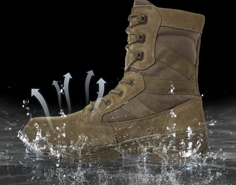 Outdoor Hiking Shoes Combat Boots High Top Turn Fur Cordur Pull Tactical Boots