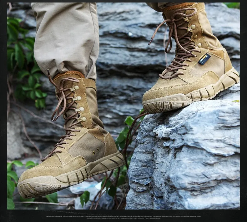 Outdoor Hiking Shoes Men′s Combat Boots Mountain Land Warfare