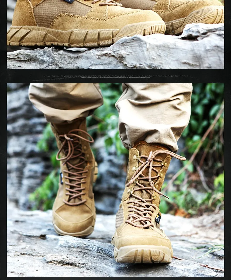 Outdoor Hiking Shoes Men′s Combat Boots Mountain Land Warfare