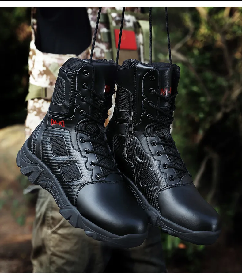 Steel Toe Boots Outdoor Flying Boots High Top Combat Men′ S Desert Autumn and Winter Cargo