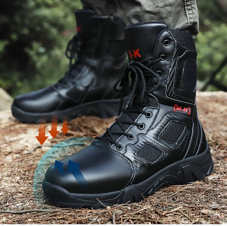 Steel Toe Boots Outdoor Flying Boots High Top Combat Men′ S Desert Autumn and Winter Cargo