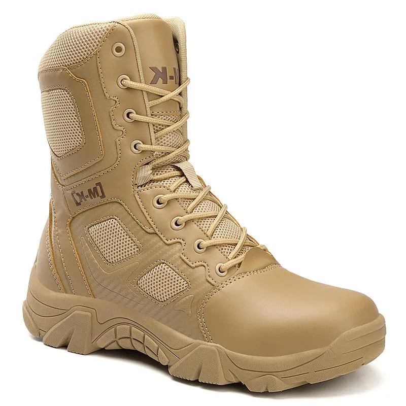 Steel Toe Boots Outdoor Flying Boots High Top Combat Men′ S Desert Autumn and Winter Cargo