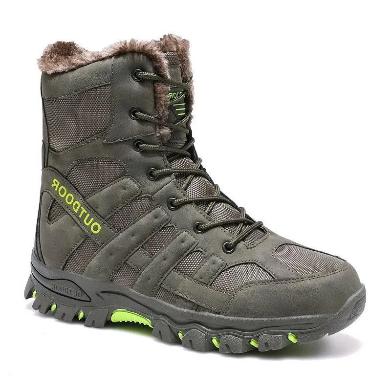 Winter Plus Fleece Tactical Boots Men′ S Outdoor Warm Uggs