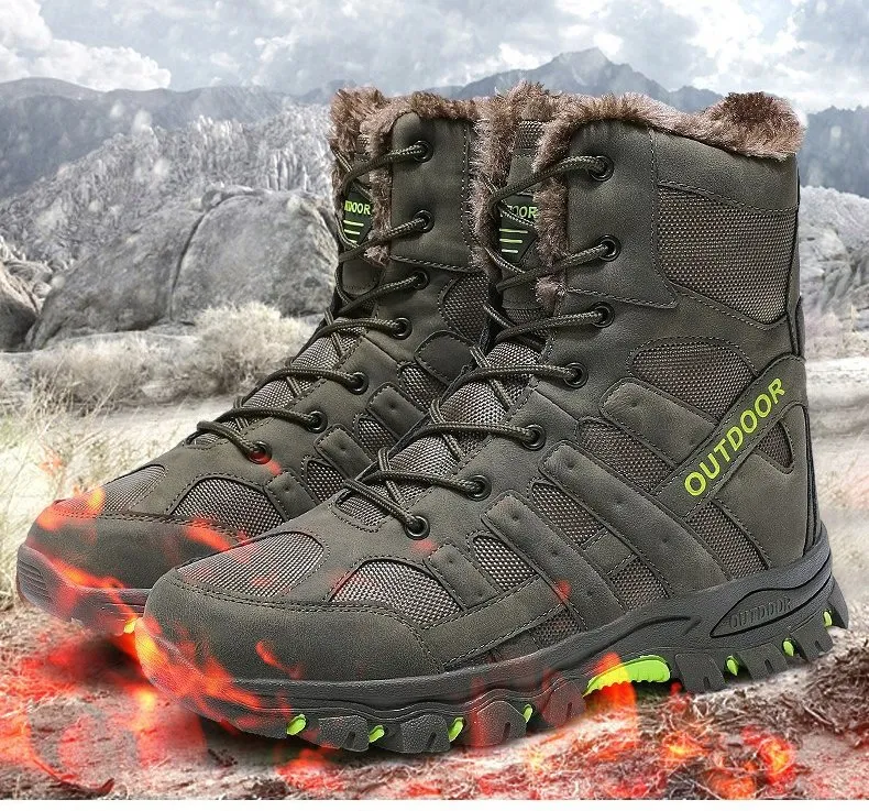 Winter Plus Fleece Tactical Boots Men′ S Outdoor Warm Uggs