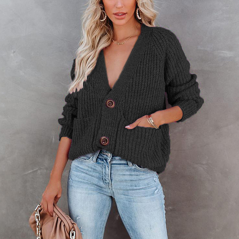 2024 Spring Soft Fashion Lady Loose Casual Twist Thick Thread Knit Long Women Cardigan Sweater Clothing