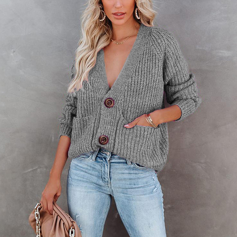 2024 Spring Soft Fashion Lady Loose Casual Twist Thick Thread Knit Long Women Cardigan Sweater Clothing