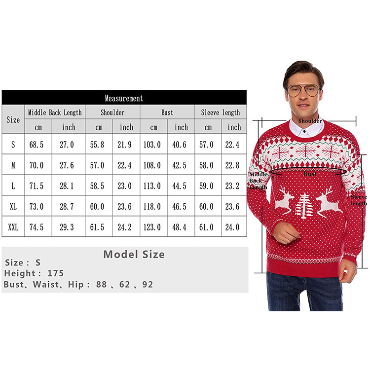 Custom Unisex Christmas Sweater Jacquard Knit Pullover Winter Xmas Cartoon Women Men Kids Christmas Family Sweater