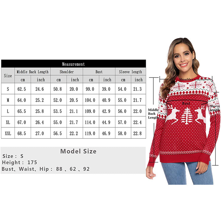 Custom Unisex Christmas Sweater Jacquard Knit Pullover Winter Xmas Cartoon Women Men Kids Christmas Family Sweater