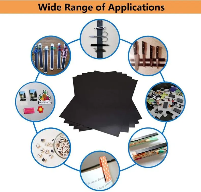 High Temperature Magnetic Sheet Rubber Magnet with Adhesive