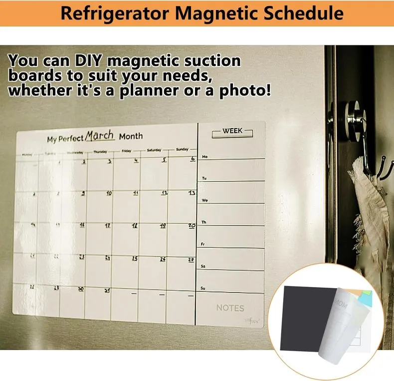 Magnetic Squares Sheet Self Adhesive Magnet Sticker Magnetic Sheets Fridge Sticky Magnets with Adhesive Backing