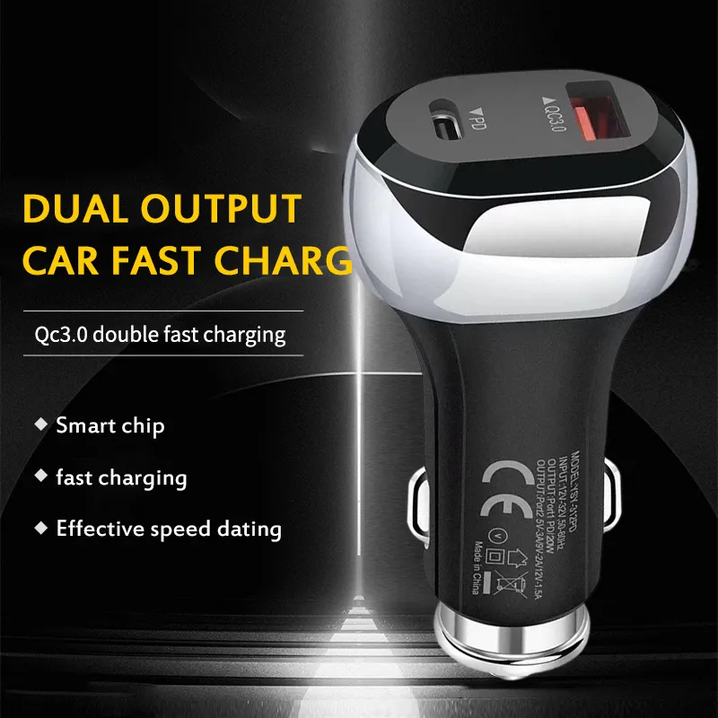 Car Charger Dual USB QC 3.0 Adapter Cigarette Lighter LED Voltmeter for All Types Mobile Phone Charger Smart Dual USB Charging