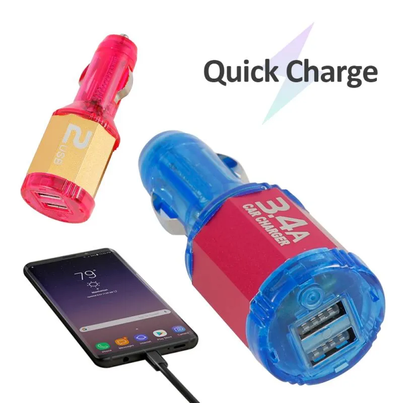 New Design 5V 2A Dual Ports LED USB Car Charger