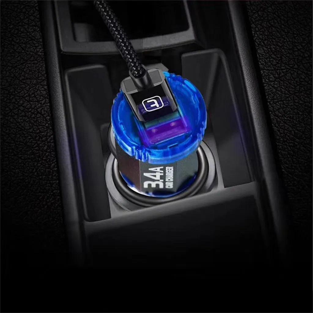 New Design 5V 2A Dual Ports LED USB Car Charger