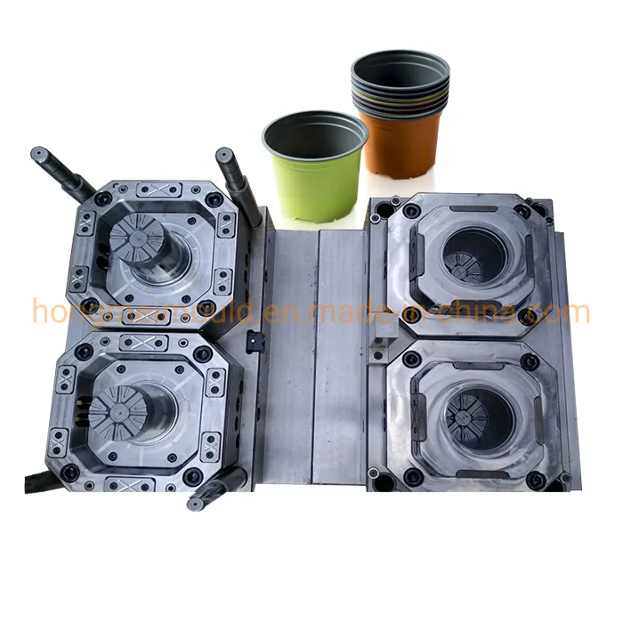 Low Cost Injection Molding Plastic Flower Pot Mould Plastic Potted Plants Mould