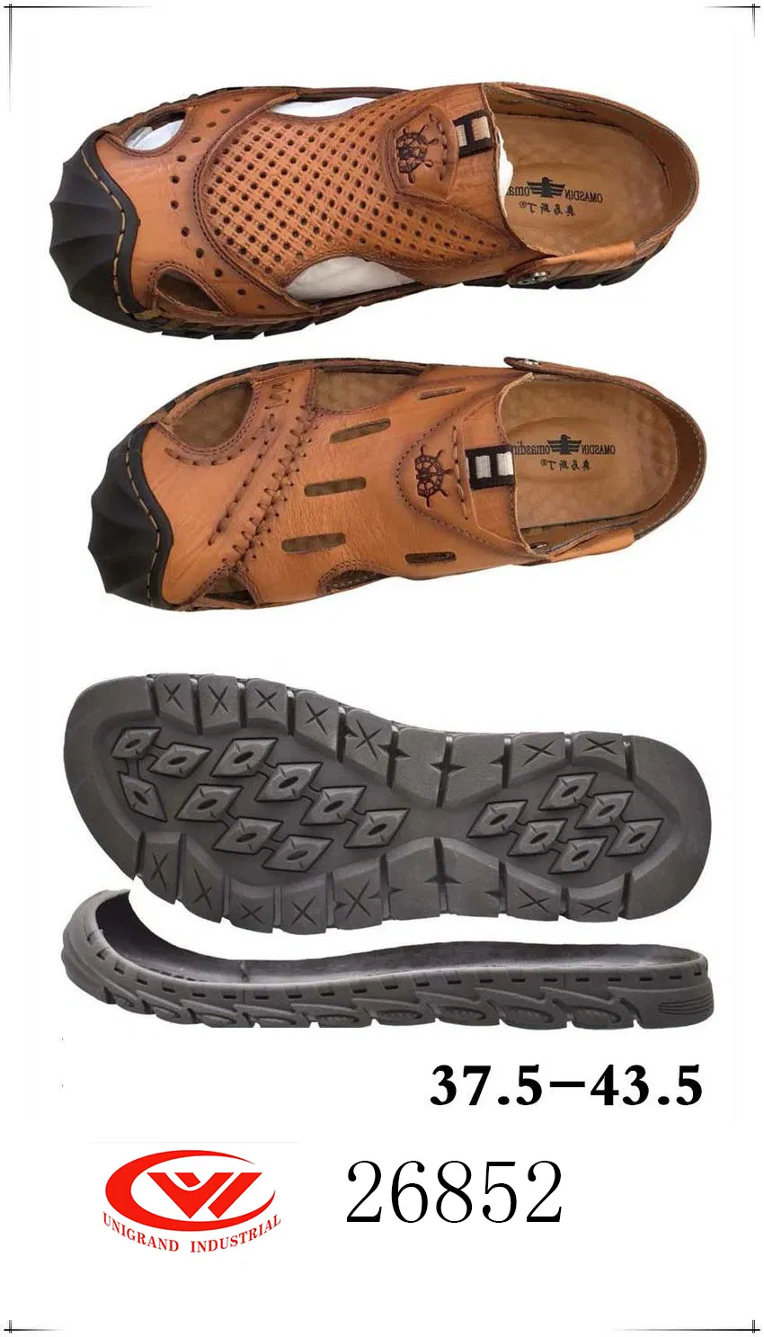 Rubber Sole for Men Sandal/High Quality Sandal Sole in Men Leather Upper