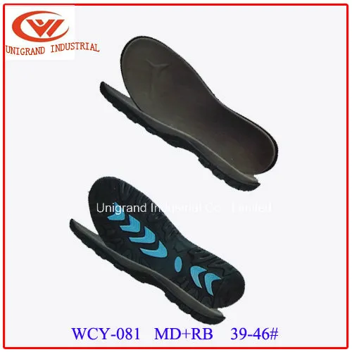 Top Selling Summer Sandals Outsole Outdoor Beach Sole with EVA and Rb Material