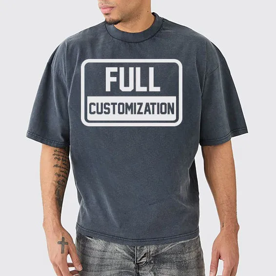 Custom Logo Boxy Fit Men′s Tshirt Heavy Weight 100% Cotton Acid Washed Drop Shoulder Oversized Streetwear T-Shirts for Men