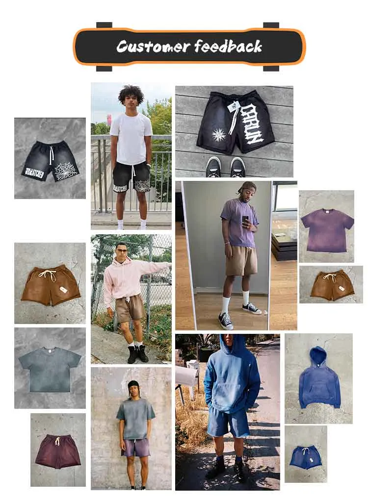 Custom Men′s Waffle Crew Neck T-Shirt Shorts Set High Quality Drop Shoulder Tshirt Shorts Set Tracksuits for Men