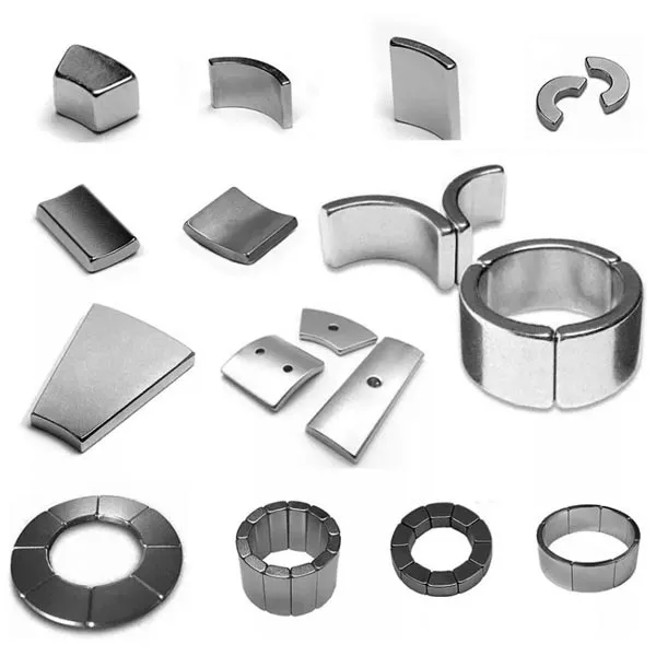 China Neodymium 6 Arc Segment Magnets Assemble to Circle