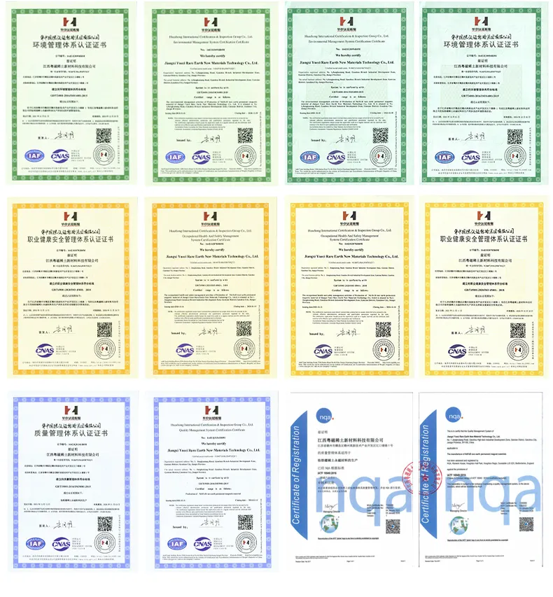 ISO/Ts 16949 Certificate Free Sample of Ferrite Magnet