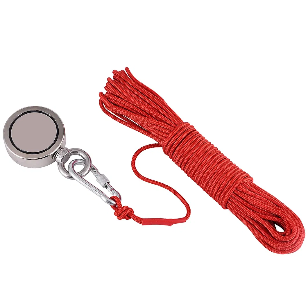 Industrial Kits Pull Force Super Strong Magnetic Neodymium Net Powerful Fishing Magnet with Rope