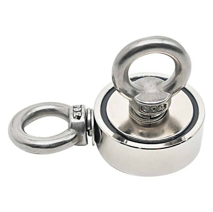 Neodymium Pot Magnet with Screwed Bush Nickel Coating Magnetic Pot