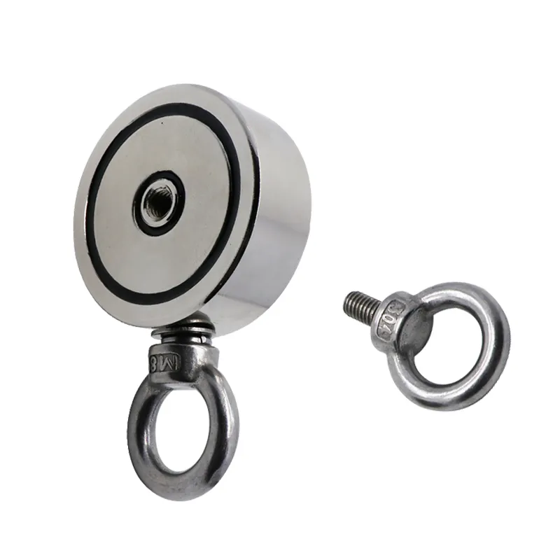 Strong Stainless Heavy Duty Neodymium Pot Magnet with Eyebolt for River Searching