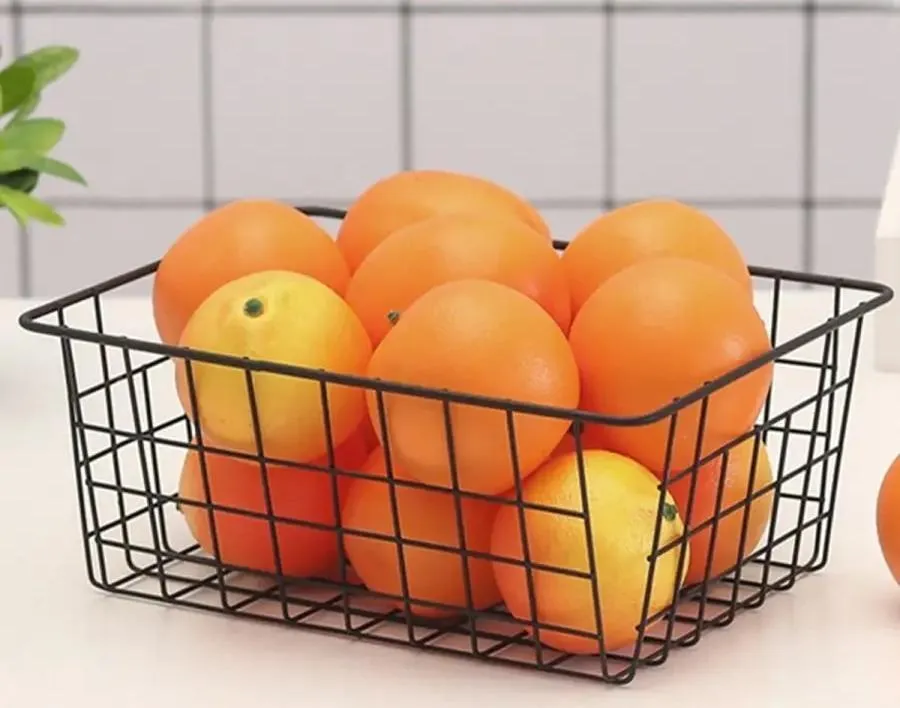 Kitchen Basket Storage Basket Wire Vegetables Fruit