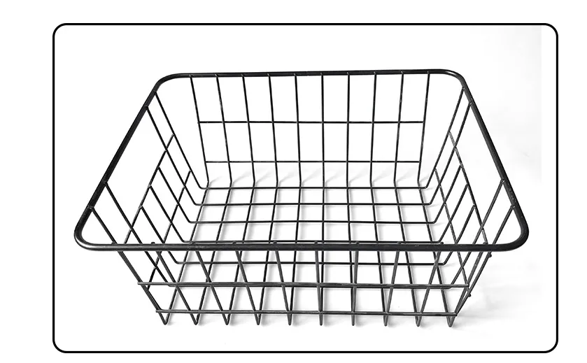 Kitchen & Bathroom Multifunctional Iron Basket Storage Basket