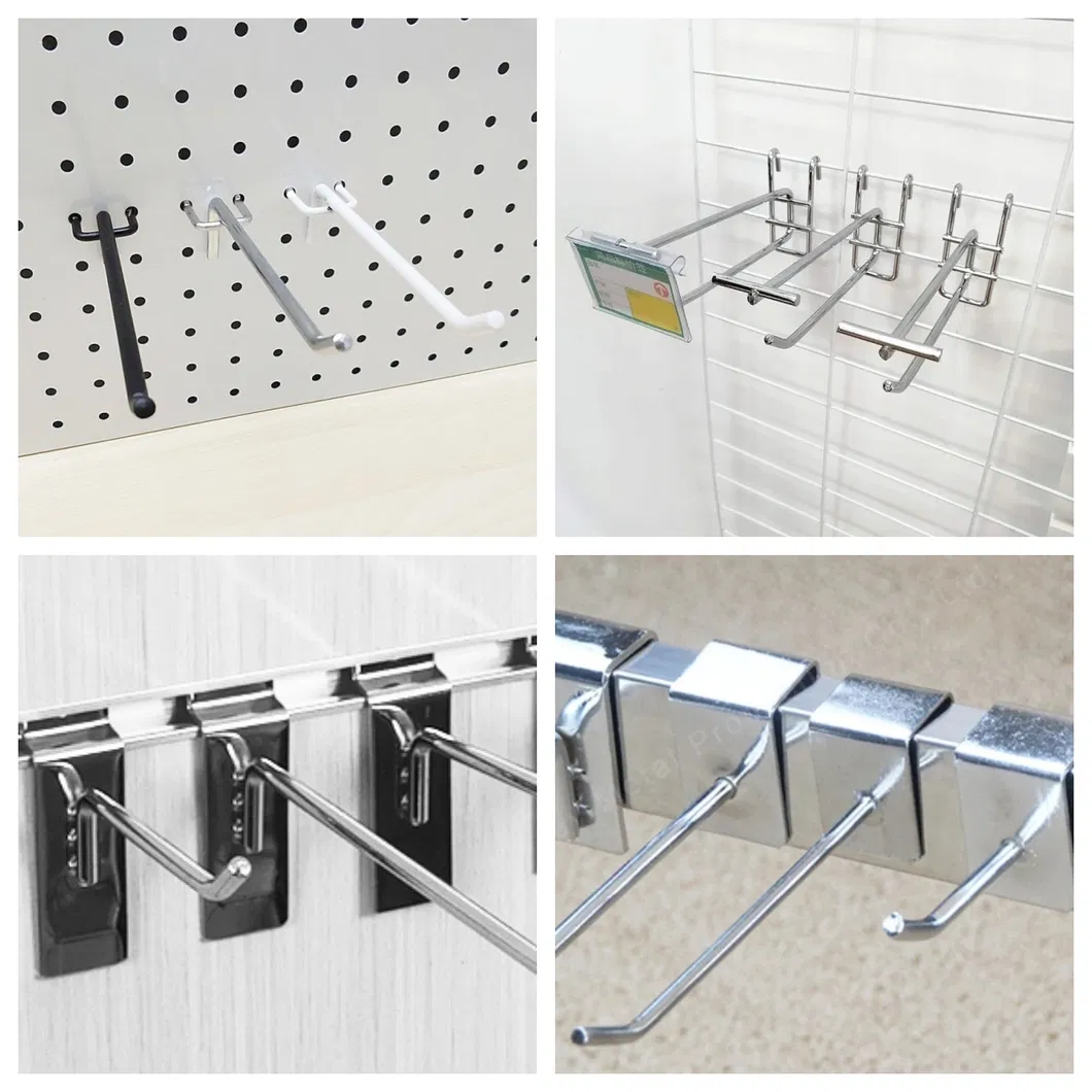 Manufacture Metal Chrome Pegboard Single Display Hooks