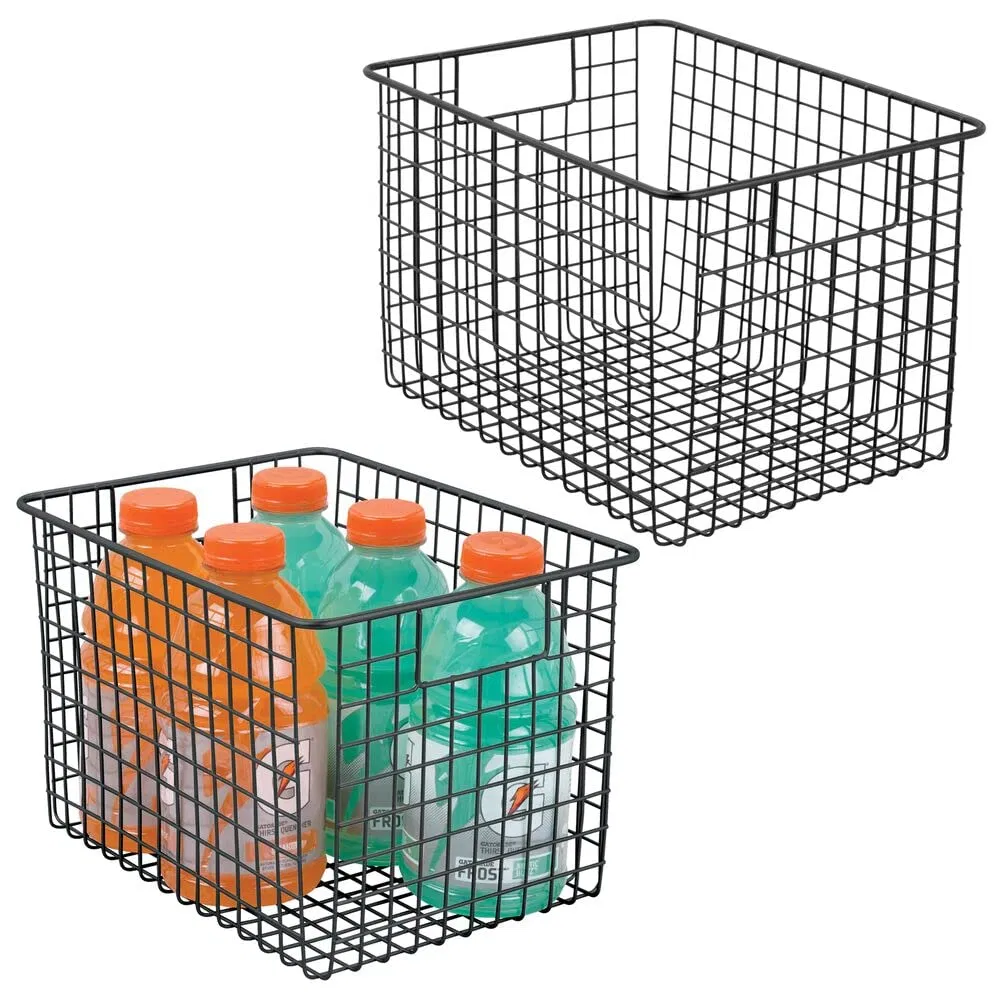 Metal Wire Supermarket Shopping Basket with Metal Handle