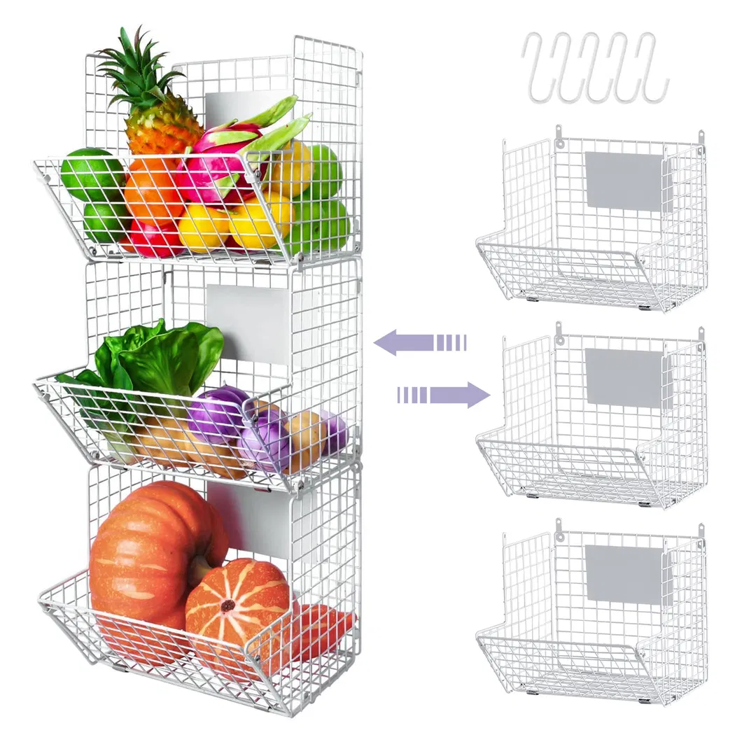 Metal Wire Supermarket Shopping Basket with Metal Handle