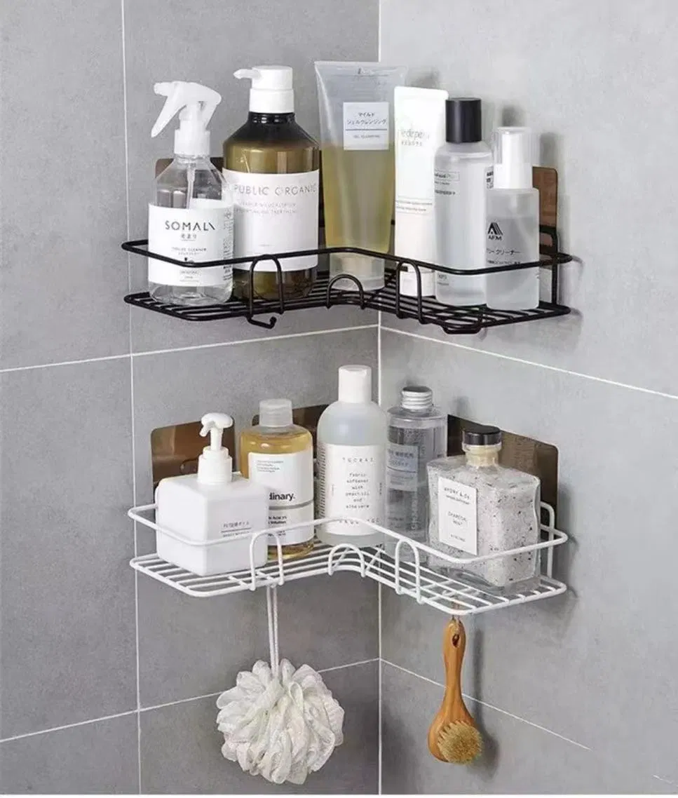 OEM Bathroom Punch Free Iron Storage Shelf Kitchen Triangle Storage Shelf