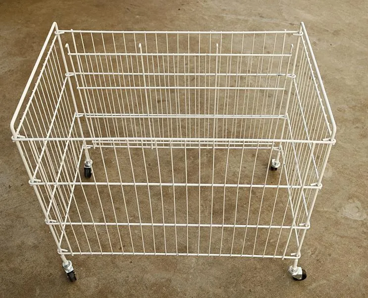 Promotional Iron Metal Laundry Basket Mesh Frame Basket