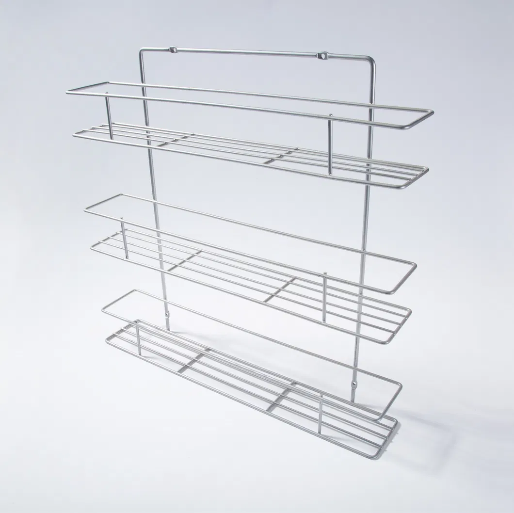 Supermarket Customized Metal Display Wire Mesh Basket Rack Shelves with Divider