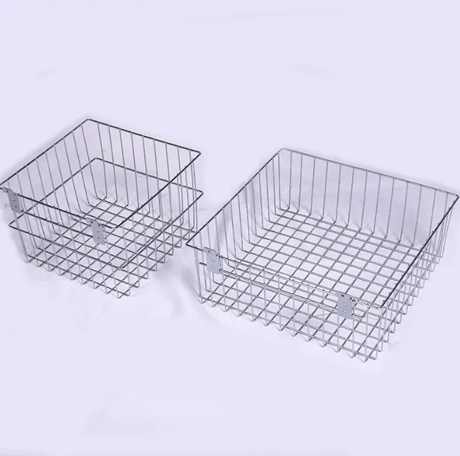 Wire Storage Small Frame Chrome Rack Home Document Storage Household Baskets