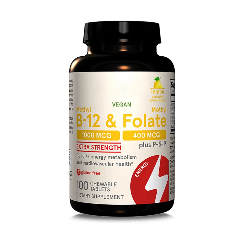 Brain and Cardiovascular Support Pills Folate Vitamin B12 Men Power Energy Tablets